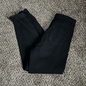 Black ripped mom jeans